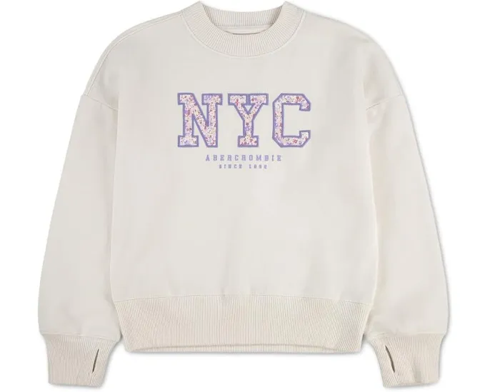 Свитшот с цветочным принтом NYC для детей