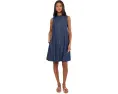 Легкое джинсовое платье с воротником мандарин Eileen Fisher