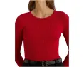 Свитер с круглой горловиной из рубчатой смесовой ткани Lauren Ralph Lauren