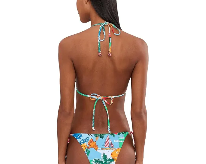 Топ купальный Seafolly Viva Vacation Longline Slide Tri с завязками