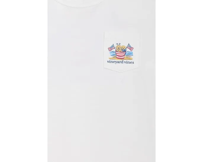 Футболка Vineyard Vines с коротким рукавом и накладным карманом для детей