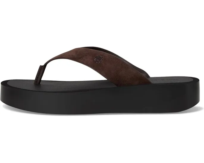 Кожаные шлепанцы Leather Platform Flip Flop от Tory Burch на платформе