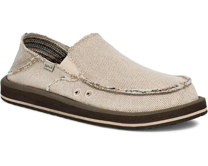 Sanuk Donny Hemp Two-Tone экологичные кеды из конопли с мягкой стелькой