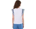 Хлопковая футболка с трикотажной отделкой NIC+ZOE Knit Trim