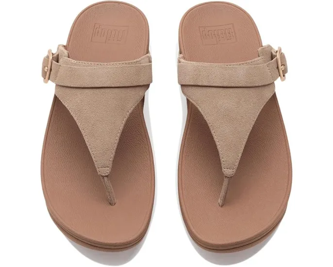 FitFlop Сандалии Lulu из замши с пряжкой и перемычкой