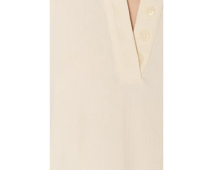 Топ Varley Kasey с ребристой тканью и планкой на четверть пуговицы