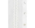 3/4 Sleeve Button Front Woven Top With Embroidery