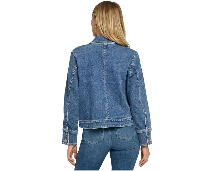 Джинсовая куртка NYDJ с прямым кроем и карманами на груди