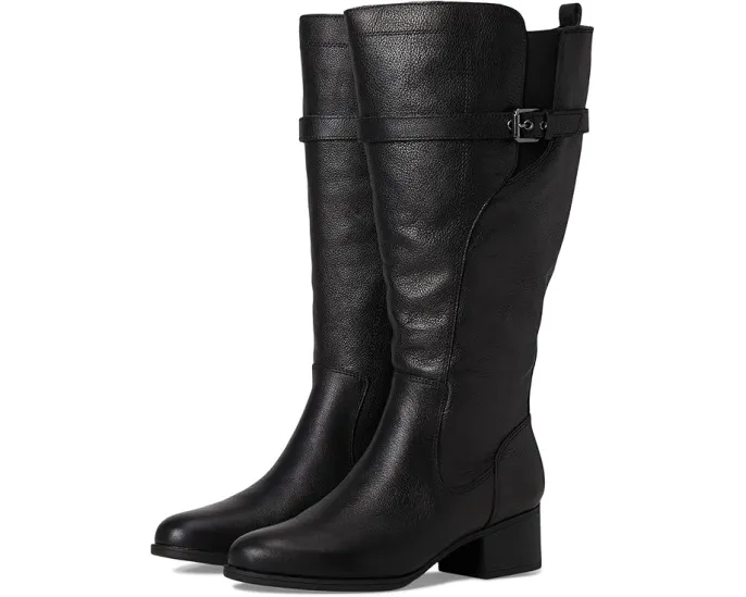 Высокие сапоги Naturalizer Kenna Extra Wide Calf до колена с ремнем и пряжкой