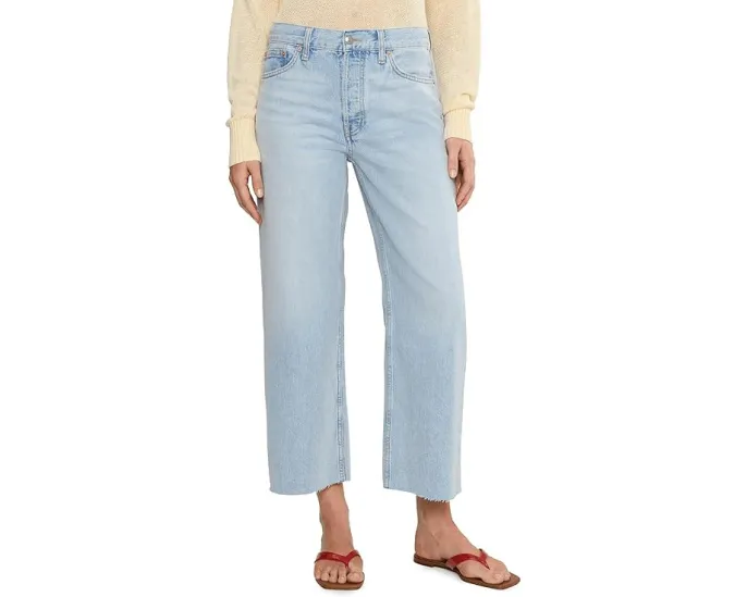 Джинсы Madewell Low Slung Baggy Crop в стиле Foster Wash