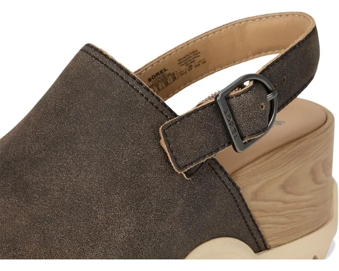 Клоги SOREL Roam'n Clog Rvt из натуральной кожи с платформой и заклепками