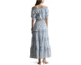 Платье-миди с цветочным принтом и открытыми плечами Lauren Ralph Lauren