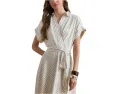 Платье из полосатой ткани с поясом Lauren Ralph Lauren