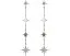 Серьги Rebecca Minkoff Stargazing Linear с подвесками-звездами