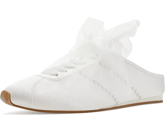 Слипоны Badgley Mischka Willy из атласа с тюлевыми шнурками и удобной колодкой