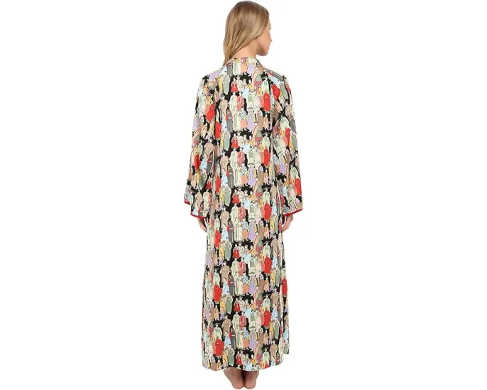 Кафтан Natori Dynasty Zip с азиатским принтом и скрытой молнией