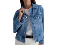 Куртка Isa Cropped Trucker от AG Jeans с прямой посадкой и колоколообразными рукавами