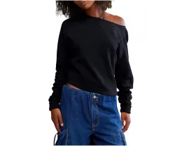 Free People Длинный рукав Jess из термоткани с лодочкой