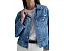 Короткая куртка-косуха Isa Cropped Trucker от AG Jeans из хлопка с регулируемым поясом