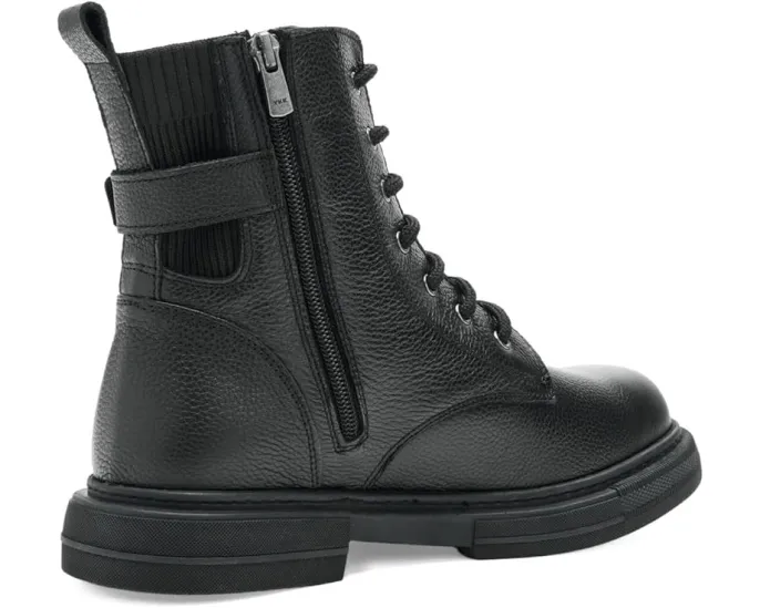 Spring Step Urbanattire кожаные полусапожки в байкерском стиле с молнией и пряжкой