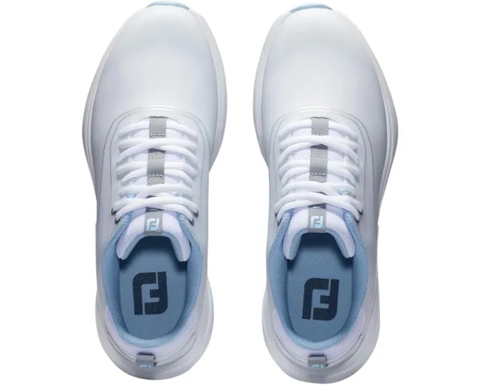 Гольф туфли FootJoy FJ Perfoma в бело-голубом цвете