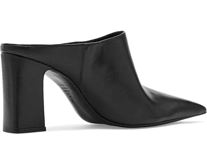 Босоножки Schutz Eleanor Mule на каблуке из кожи черные