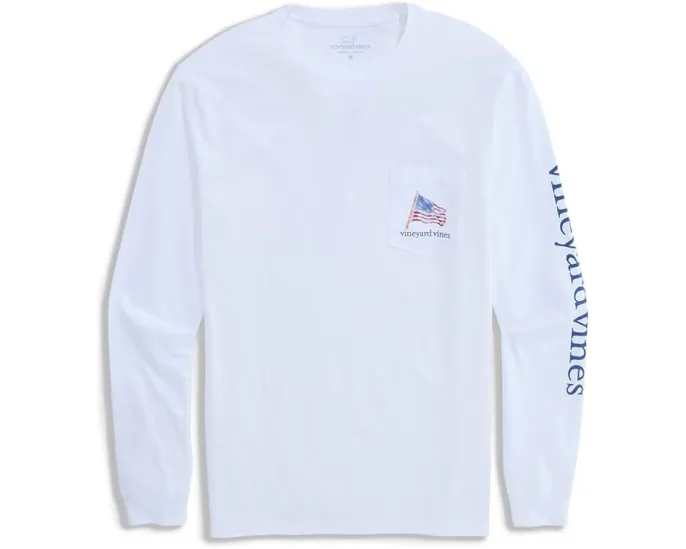 Футболка Vineyard Vines с длинным рукавом и принтом в виде флага