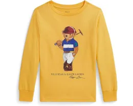 Футболка Polo Ralph Lauren Kids с длинным рукавом и принтом Polo Bear для малышей