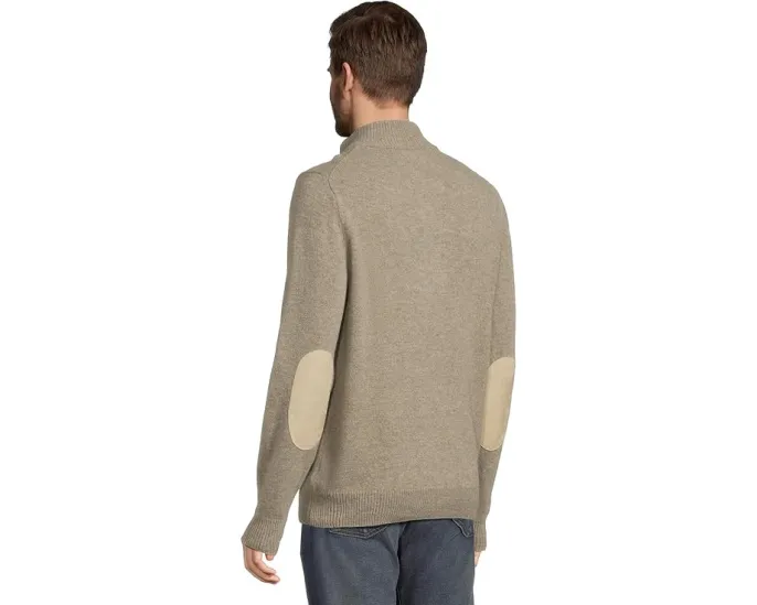 Свитер Barbour Essential Patch с молнией на половину и кожаными заплатками