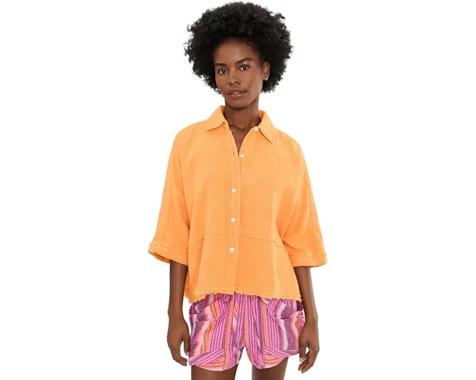 Топ Happy Days Free People корсетный в стиле деним