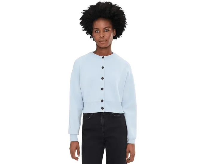 Укороченный кардиган Madewell с регланными рукавами из мериносовой шерсти