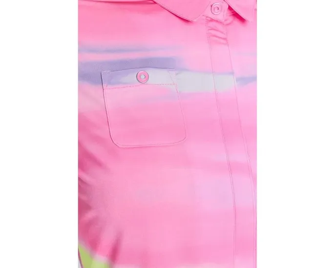 Топ Jamie Sadock с каплевидным рукавом и V-образным вырезом Painted Sunset