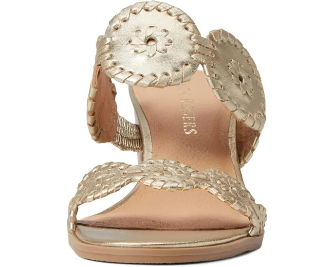 Босоножки Jack Rogers Lauren на среднем каблуке с плетеным верхом