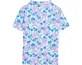 The Flock Party White Performance Polo (Big Kid)