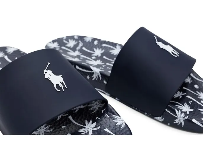 Сланцы Polo Ralph Lauren с цветочным принтом и мягкой подошвой EVA