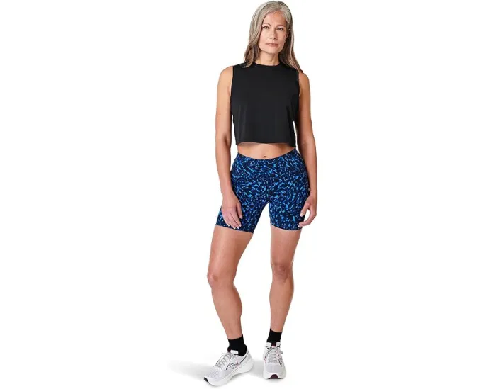 Топ Sweaty Betty Breathe Easy Crop Muscle с сетчатыми вставками