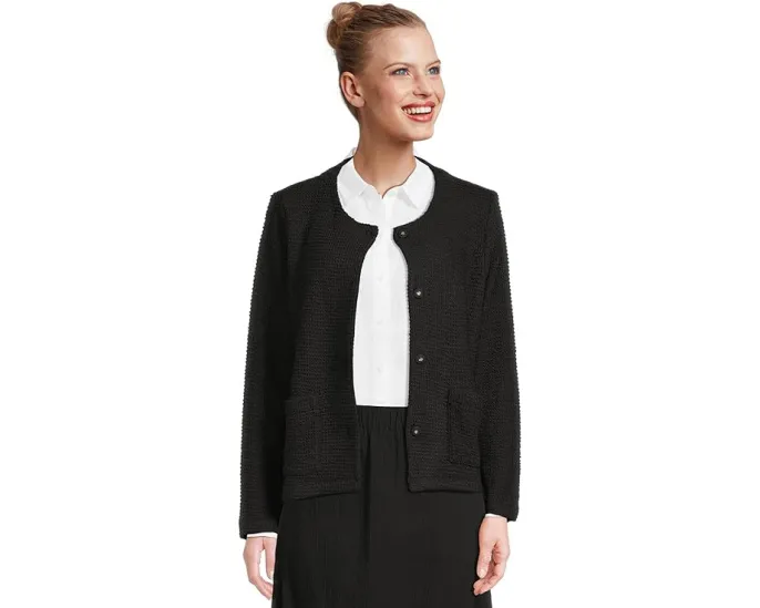 Жакет из органического хлопка с круглым вырезом от Eileen Fisher