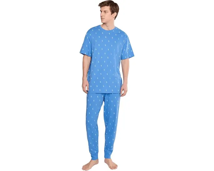 Polo Ralph Lauren джоггеры для пижамы из трикотажного джерси с ребристым поясом