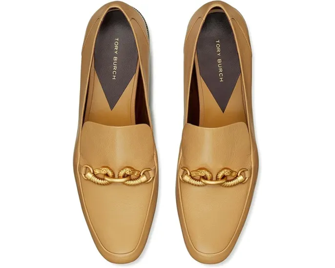 Кожаные лоферы Tory Burch Jessa с квадратным носком и низким каблуком