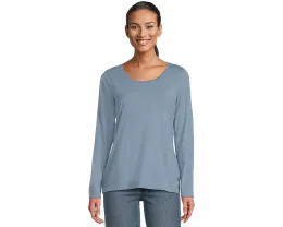 Футболка L.L.Bean Soft Stretch Supima с круглым вырезом и длинным рукавом из мягкой эластичной ткани