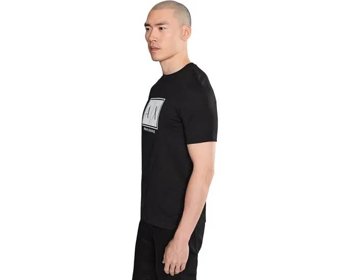 Футболка Armani Exchange Box Logo с круглым вырезом