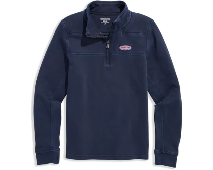 Vineyard Vines Kids Толстовка Surf Terry Shep с высоким воротником и молнией