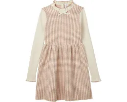 Детское платье-свитер Janie and Jack в клетку с бантом и рюшами