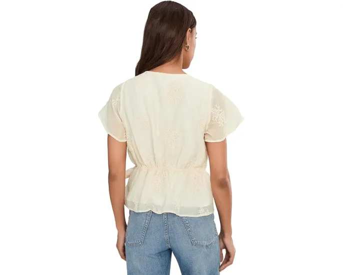 Блуза Liverpool Los Angeles с коротким рукавом и запахом спереди на завязке