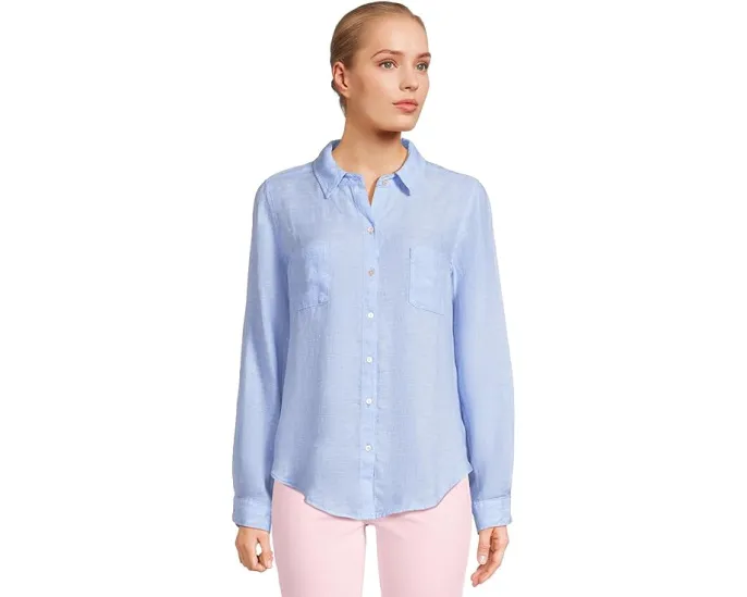 Рубашка Lilly Pulitzer Sea View из льна с длинными рукавами