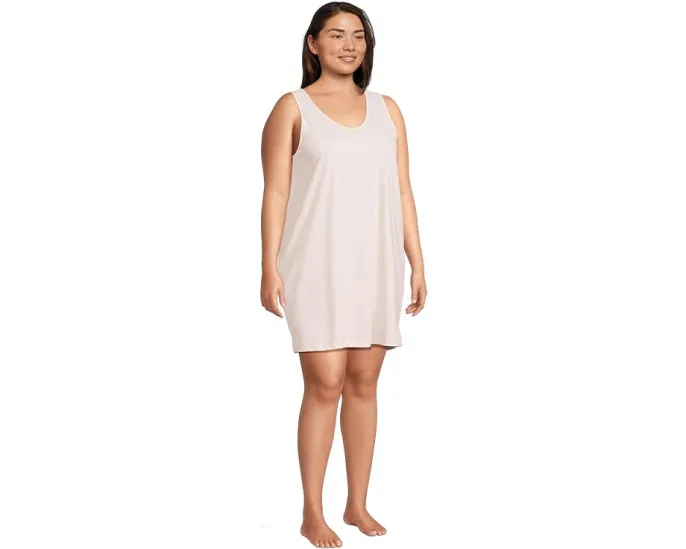 Хлопковая сорочка Skin Natural Skin Josephine большого размера с V-образным вырезом