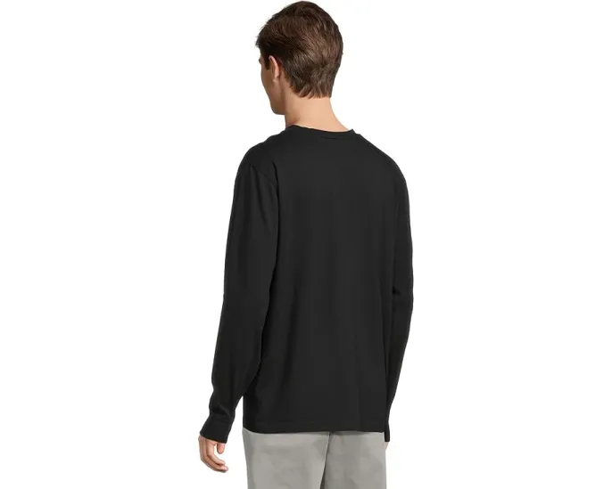 Хенли L.L.Bean Carefree Unshrinkable Tee с длинным рукавом из мягкого хлопка