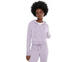 Худи Blinged OG Velour Hoodie Juicy Couture с вышивкой и капюшоном