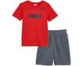 Детский комплект футболка и шорты Puma с принтом All Time Red