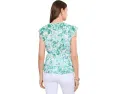 CeCe топ с оборками и завязками Ruffle Tie Wrap Top